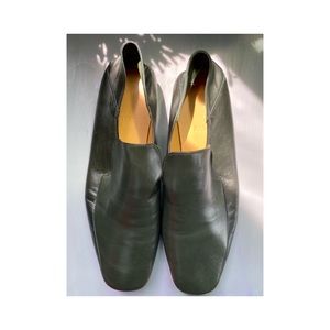 Bally Dark Green Leather Loafers SZ 11